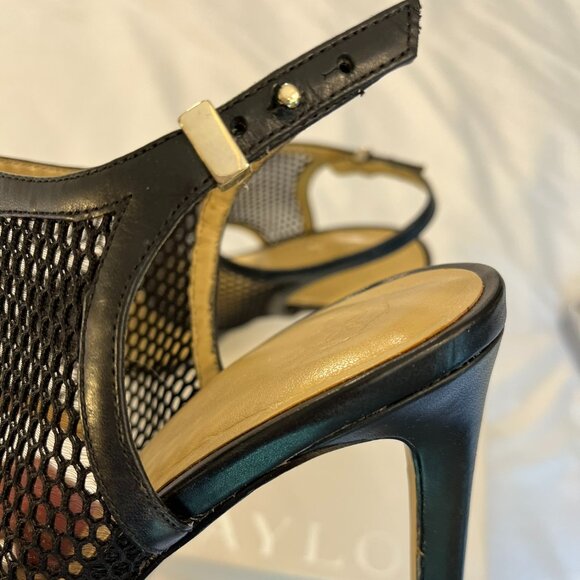 Ann Taylor "Leigh" Mesh Slingback Black Sandals - Size 10M - Picture 9 of 15